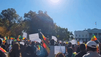 Ethiopian Government Supporters Protest in Washington
