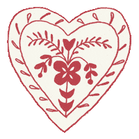 Heart Flower Sticker