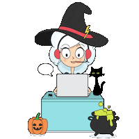Working Black Cat Sticker by SAMA SIDEKICKS