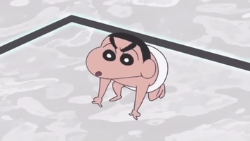 crayon shinchan running GIF
