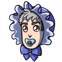 cloudisdrawing baby derp konfv Sticker