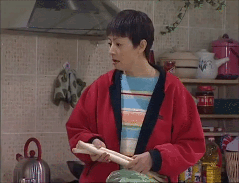 home with kids jia you er nv GIF