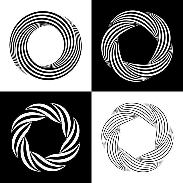 xponentialdesign black and white minimal simple geometry GIF