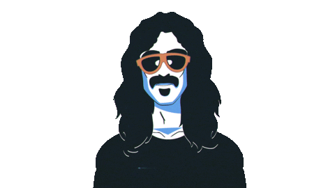 80S Valley Sticker by Frank Zappa