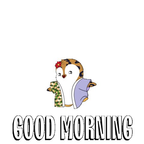 Good Morning Sticker by Pudgy Penguins