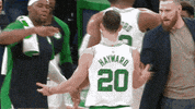 high five boston celtics GIF by NBA