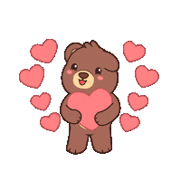 I Love You Hug Sticker by BEARISH