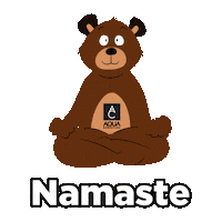 Yoga Bears Sticker by AQUA  Carpatica