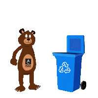 Bear Recycle Sticker by AQUA  Carpatica
