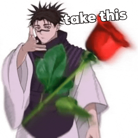 aotuchaher take this aotuchaher throwing a rose GIF