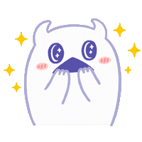 momo_obake wow excited kawaii sparkle Sticker