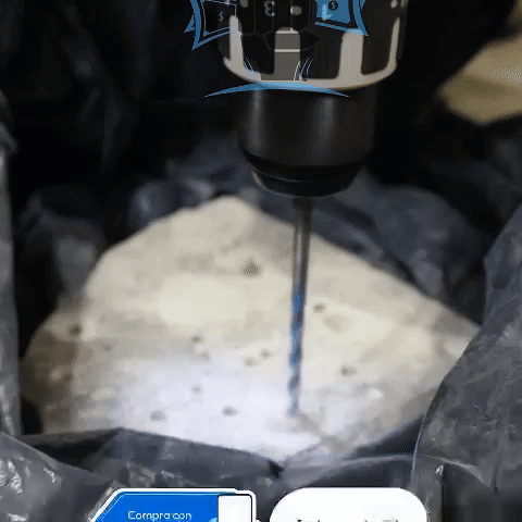 Taladro inalámbrico profesional en uso - GIF demostración 1