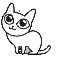 Cat Love Sticker by Vucka