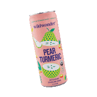 drinkwildwonder organic pear gut health turmeric Sticker