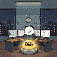 Out Of Office Work Life Balance GIF by Kanpai Pandas