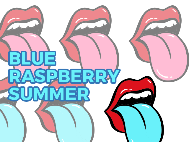Blue Raspberry Tongue Sticker by #1 For Hip Hop, HOT 97