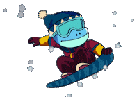 Ski Snowboarding Sticker by Croakey