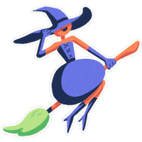 Trick Or Treats Halloween Sticker by Camille Lorenzo