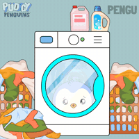 Penguin Cleaning Up GIF by Pudgy Penguins