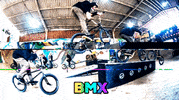 mullerbmx bmx biker skatepark indoor GIF