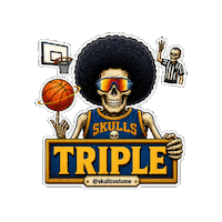 Basketball Skull Sticker