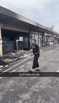 Stores in Paris Suburb Burned Out During Protests Over Fatal Police Shooting of Teenager