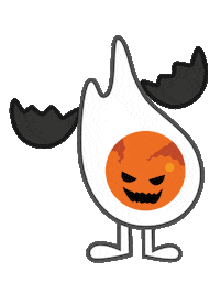 Halloween Bat Sticker by Tamago-EN