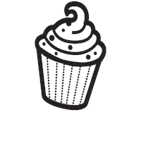 NiftyGiftsZA sweet cupcake bouncing treats Sticker