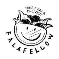 Falafellow happy smile psychedelic white Sticker