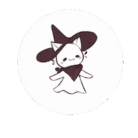 SenElric cat magic ghost witchy Sticker
