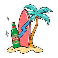 beerkorea travel sea surfing 여행 Sticker