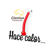 CiemsaFoodservice calor termometro ciemsafoodservice hace calor Sticker