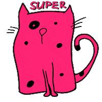 Cat Pink Sticker by Design_panova_elvira