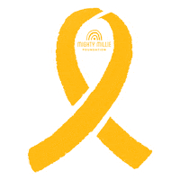 Ribbon Childhood Cancer Sticker by Mighty Millie Foundation