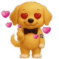 In Love Cute Dog Sticker