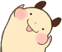 Happy Golden Hamster Sticker