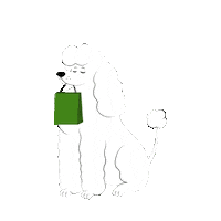 Shopping Spree Poodle Sticker by KIKA Lietuva