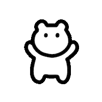 Jump Bear Sticker by chiroru