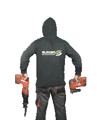 slingerbeplatingssystemen building hammer builder bouw Sticker
