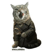 Sherlock Holmes Cat Sticker