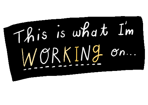 Work Create Sticker by Linzie Hunter