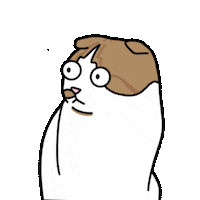 Scared Cat Sticker