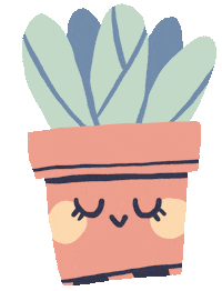 Sleepy Flower Pot Sticker by élod