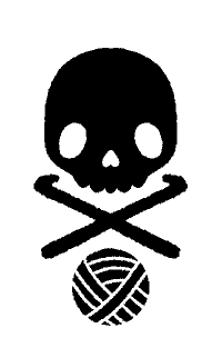 Skull Crochet Sticker by HELLOhappy
