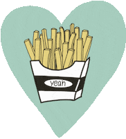 Fries Chips Sticker by zartmintdesign