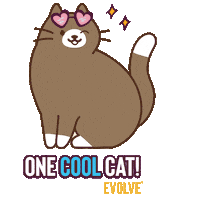 Evolve Cool Cat Sticker by Sunshine Mills