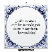 Doorzetten Sticker by Tegelspreuken.nl