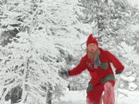 everwhatproductions christmas snow winter running GIF