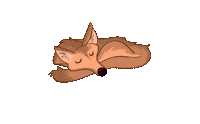 Tired Dog Sticker