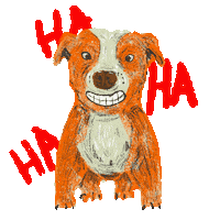 Dog Laugh Sticker